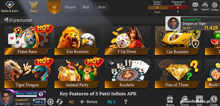 Key Features of 3 Patti Infinix APK